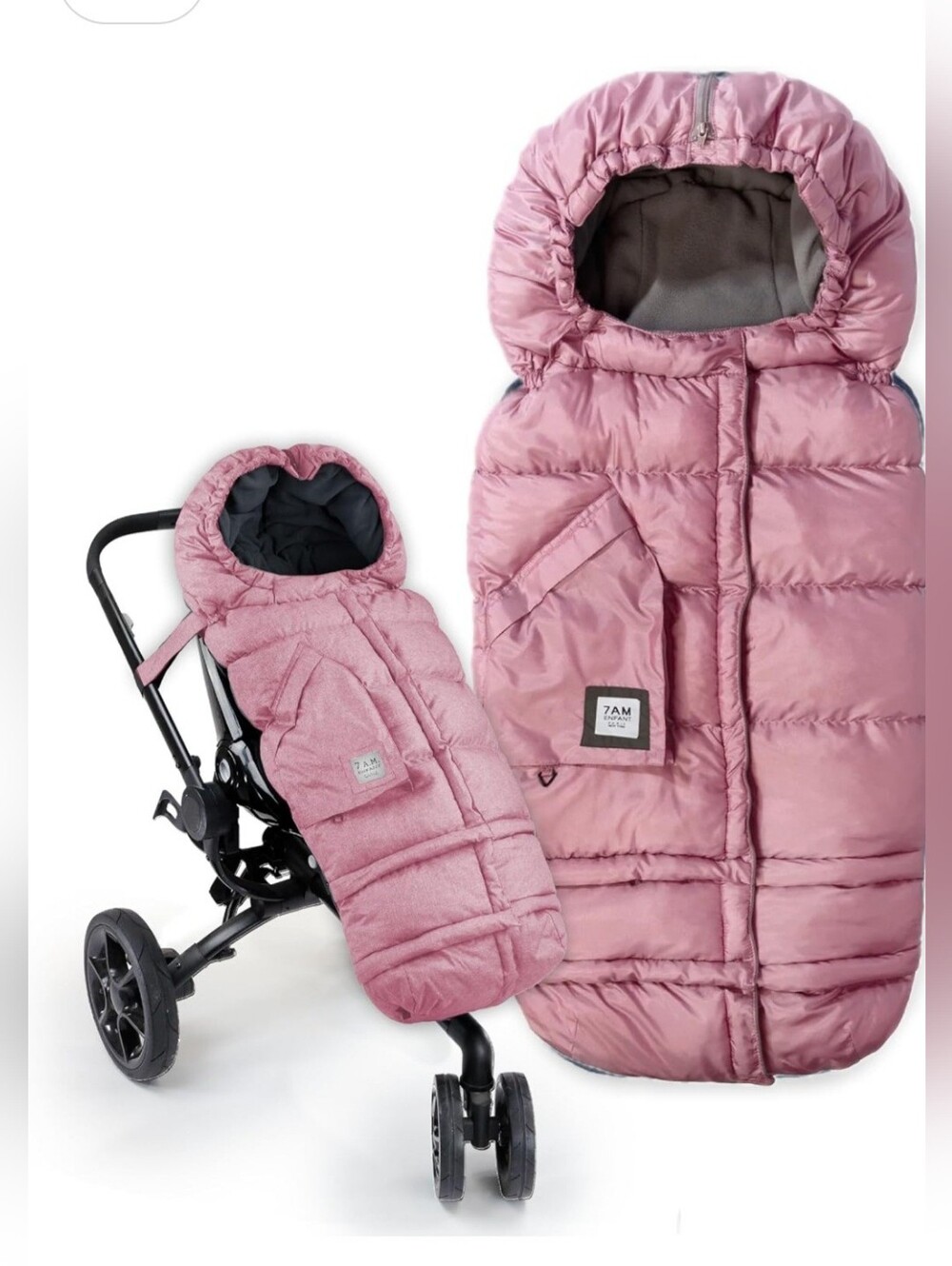 7AM Enfant Cozy Pink Footmuff / Stroller Bunting